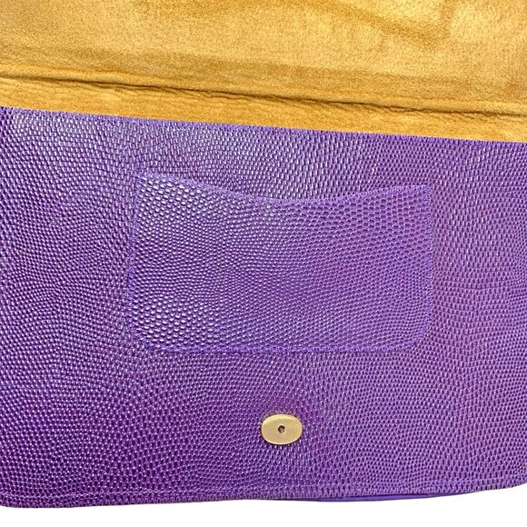VTG  Furst & Mooney Handmade Textured Leather‎ with Exotic Skin Envelope Clutch - Picture 5 of 12